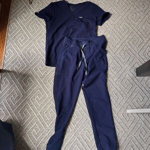 Navy Blue Scrub Set